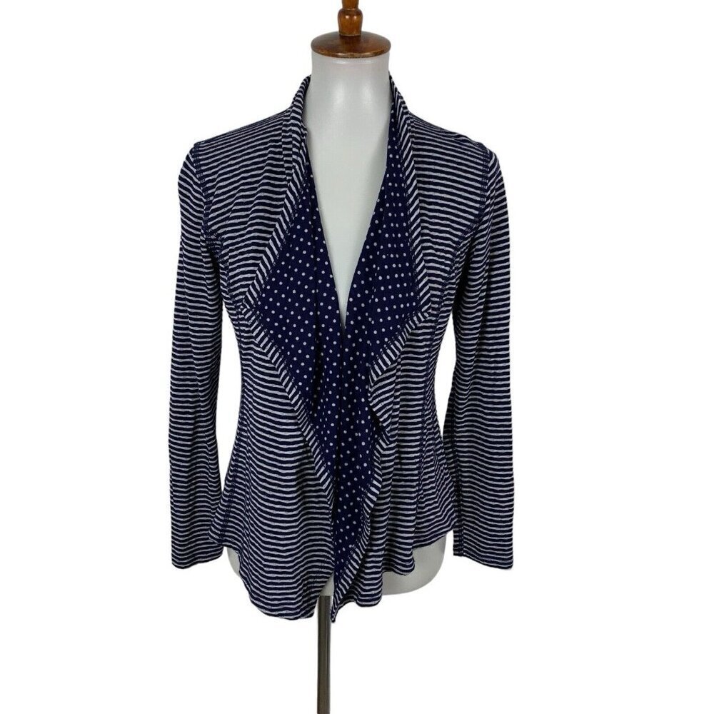 Market & Spruce Cardigan XS‎ Open Front Blue Striped